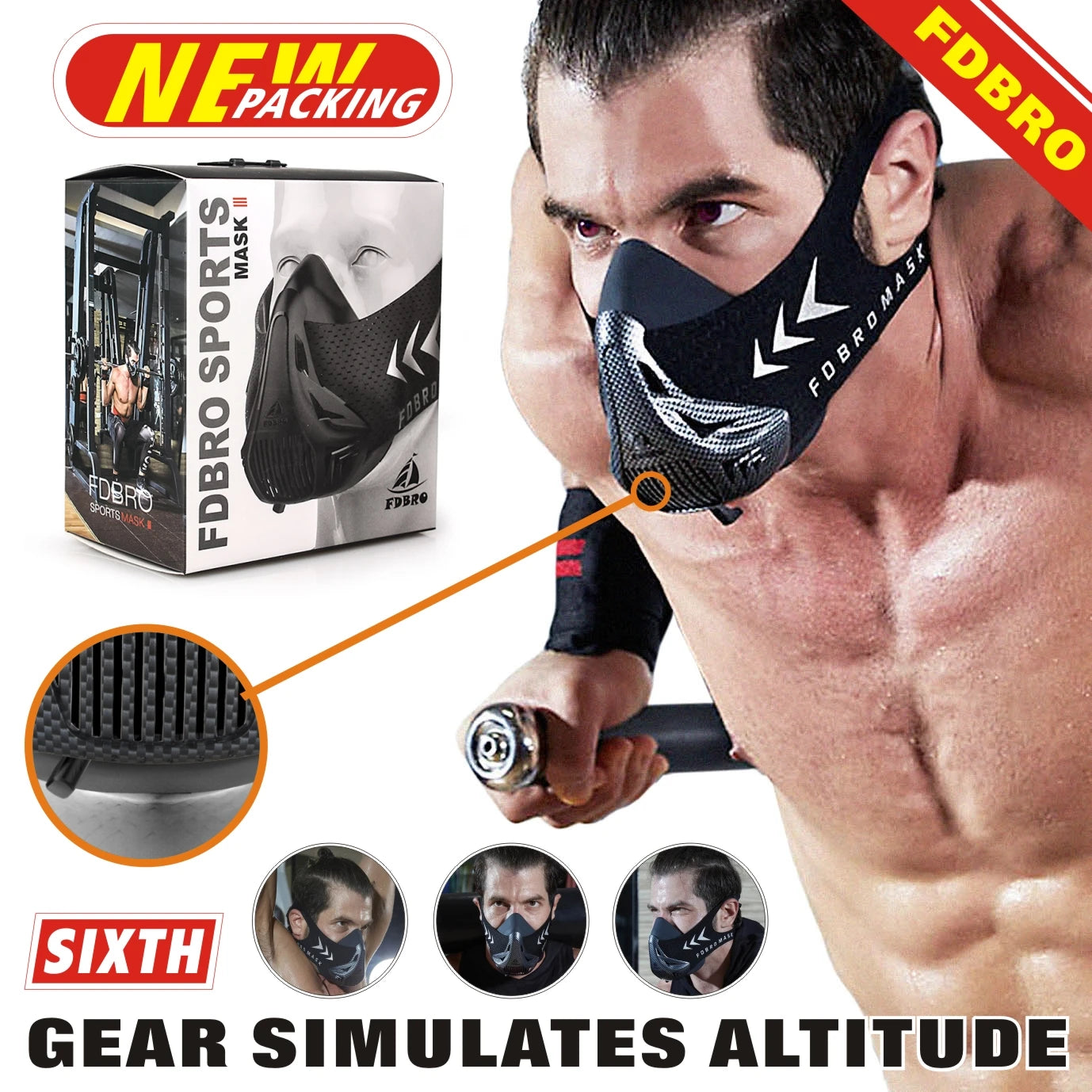 Workout ,Running , Resistance ,Sports Mask Fitness Elevation ,Cardio ,Endurance Mask for Fitness Training Sports Mask 3.0