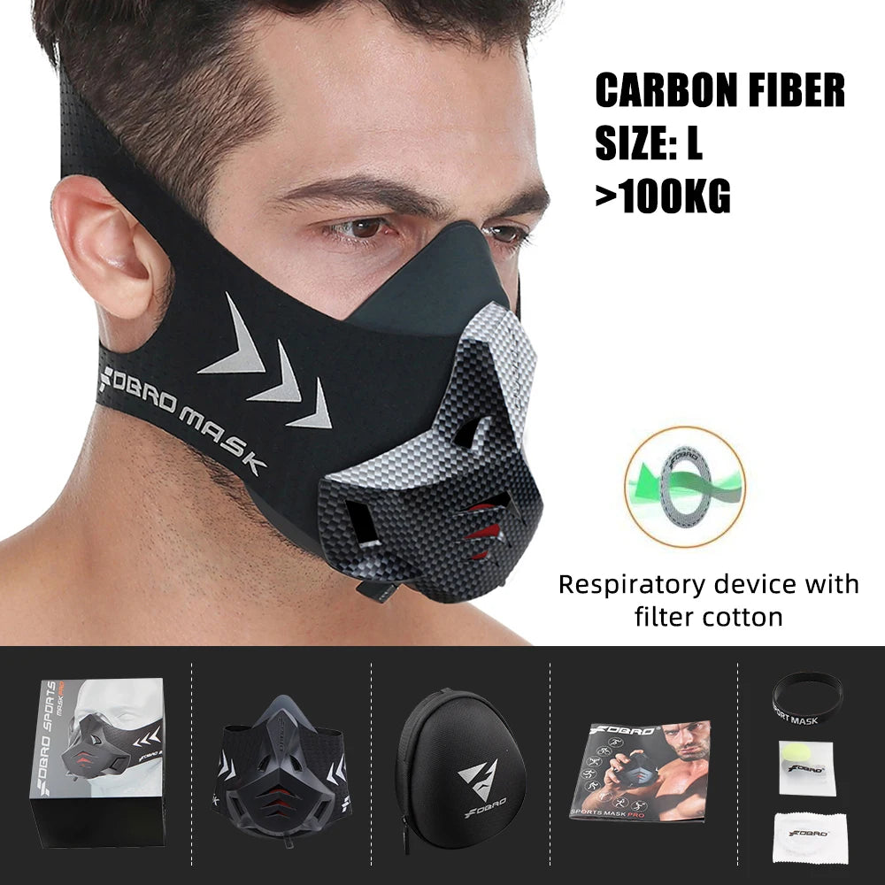 Workout ,Running , Resistance ,Sports Mask Fitness Elevation ,Cardio ,Endurance Mask for Fitness Training Sports Mask 3.0