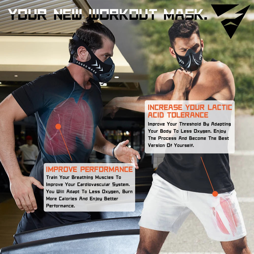 Workout ,Running , Resistance ,Sports Mask Fitness Elevation ,Cardio ,Endurance Mask for Fitness Training Sports Mask 3.0