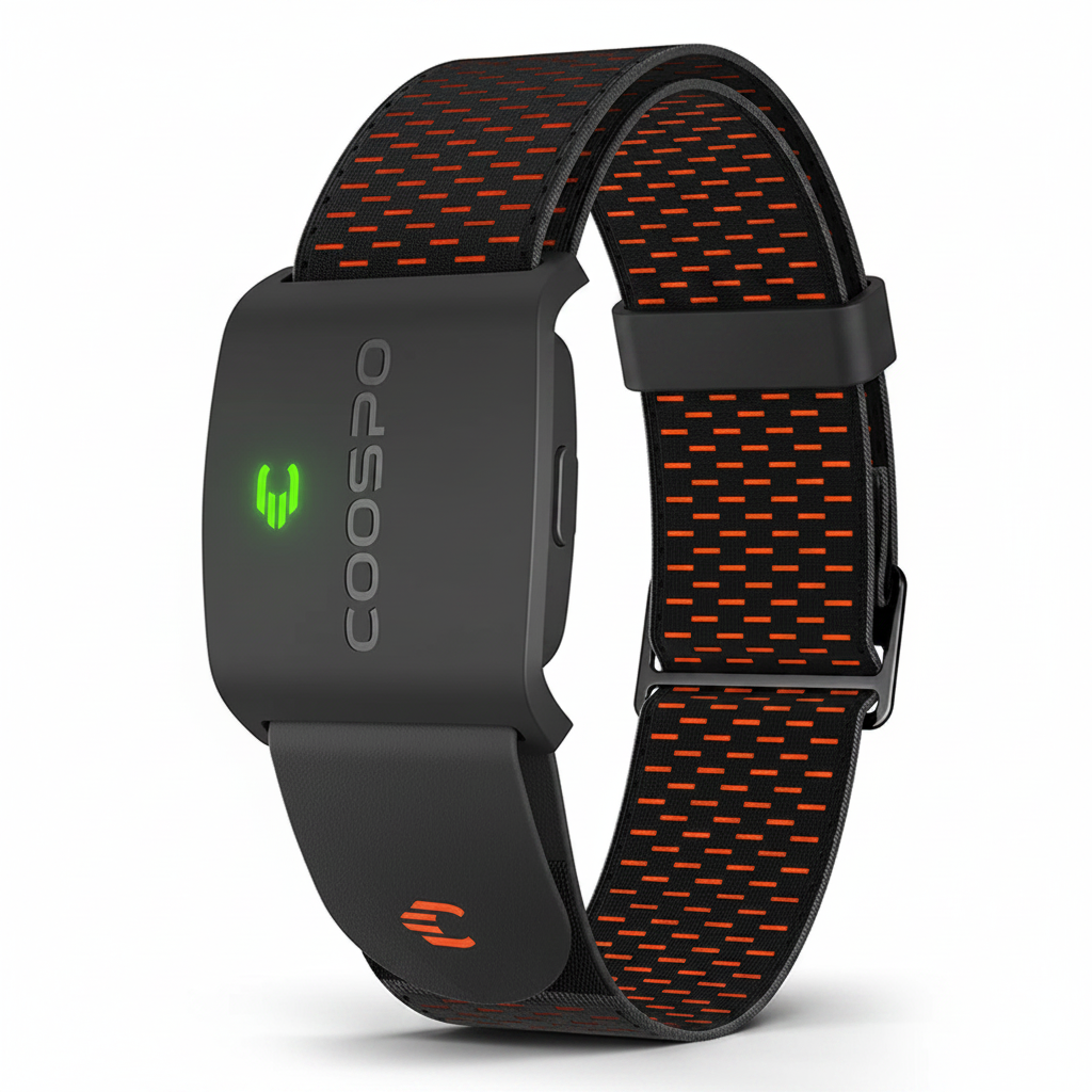 Heart Rate Monitor Armband on white background